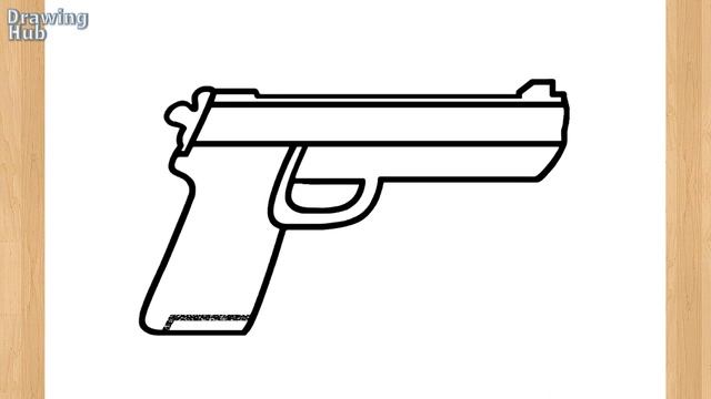 How To Draw A Pistol │ Drawing Hub смотреть онлайн