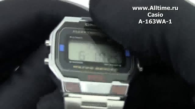 Мужские японские наручные часы Casio A-163WA-1 смотреть онлайн