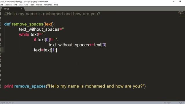 47- remove spaces in text with function and loop and if смотреть онлайн