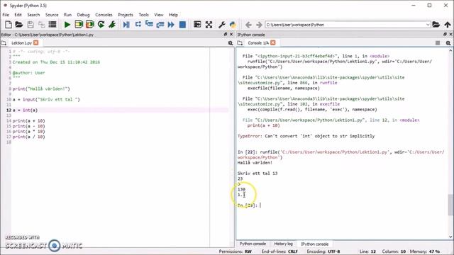 Programmera matematik med Python lektion 1 смотреть онлайн