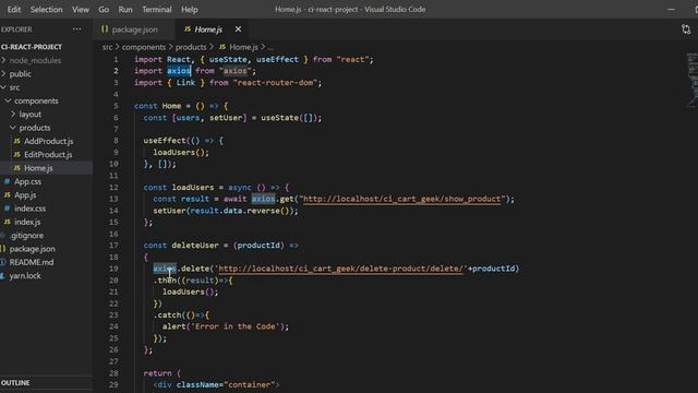 CRUD Operation in ReactJS | React PHP Crud Operation | Programming in REACT смотреть онлайн