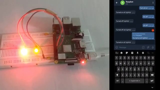 Controlling Raspberry Pi's GPIOs using the Telegram bot | Raspberry Pi Board | Learn Electronics смотреть онлайн