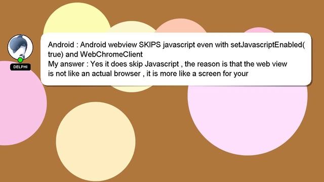 Android : Android webview SKIPS javascript even with setJavascriptEnabled(true) and WebChromeClient смотреть онлайн