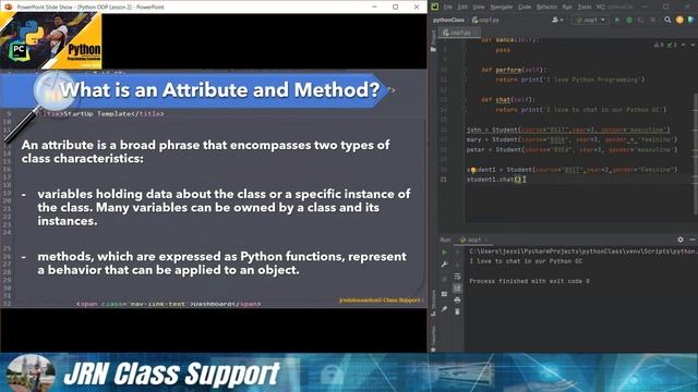 Attributes and Methods in Python Object Oriented Programming смотреть онлайн