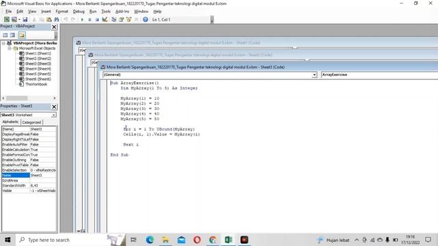 Pengerjaan Modul 8 VBA Excel programing смотреть онлайн