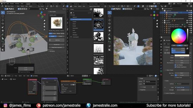 Create an Amazing Forest Scene in Blender with these New Add-ons Vegetation and Gobos смотреть онлайн