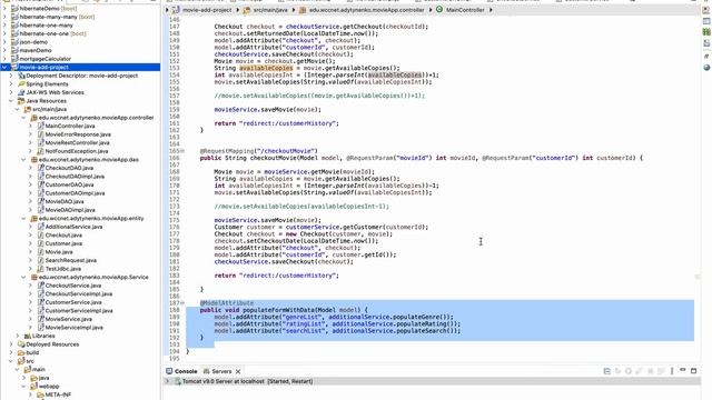 Checkout movie project (Java Spring MVC + REST API) смотреть онлайн