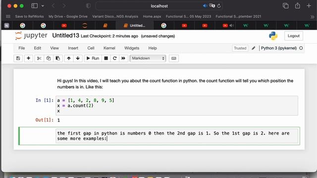 Python tutorial Part 14: Count function смотреть онлайн