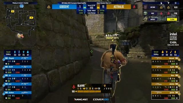 Astralis vs GODSENT | Map 3 Ancient | IEM Dallas 2023 Europe CQ смотреть онлайн