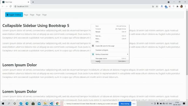 Reactjs Bootstrap 5 Popup Sidebar Template Working Demo смотреть онлайн