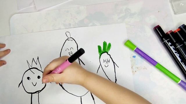 КАК НАРИСОВАТЬ ОВОЩИ - РАЗВИВАЮЩЕЕ ВИДЕО смотреть онлайн