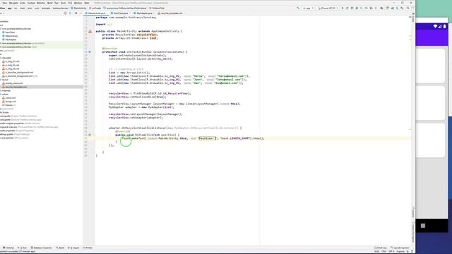 Click RecyclerView Item Android Studio (sending Click from Adapter to the Activity.java) смотреть онлайн
