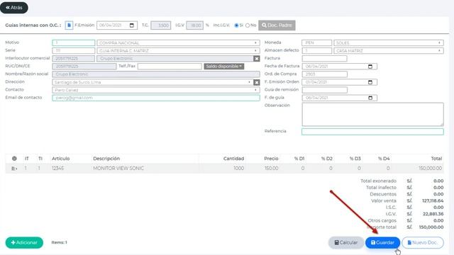 TSI Oracle | Guía interna con orden de compra - Logística смотреть онлайн