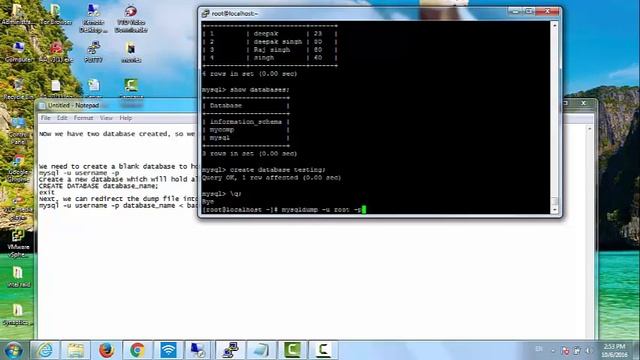 MySQL Restoring Database From Backup file in linux BASH смотреть онлайн