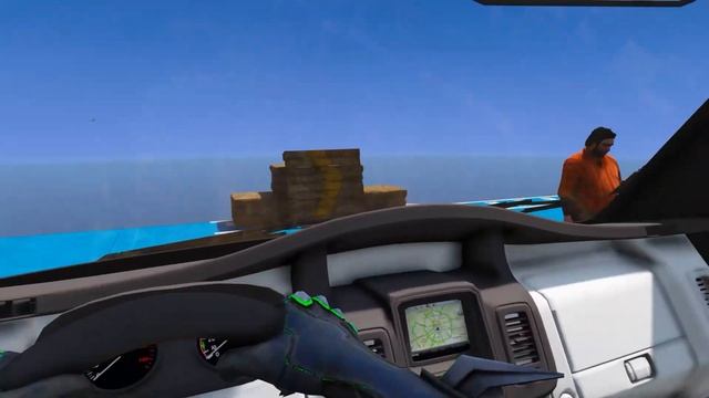 Süper Panelvan Arabalar Uçma Parkurunda Uçuyor - GTA 5 смотреть онлайн