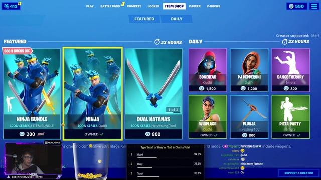 *NEW* NINJA BUNDLE IS BACK! - Viewers React To Fortnite Item Shop [May 21st, 2020] смотреть онлайн