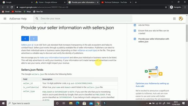 Action For Google Sellers.json File | Adsense New Update | How to Fix 2020 смотреть онлайн