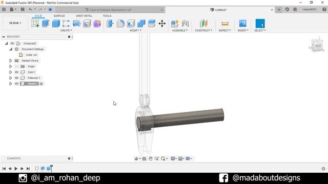How to design a Cam & follower assembly mechanism in Autodesk Fusion 360 | Advanced Exercise 10 смотреть онлайн
