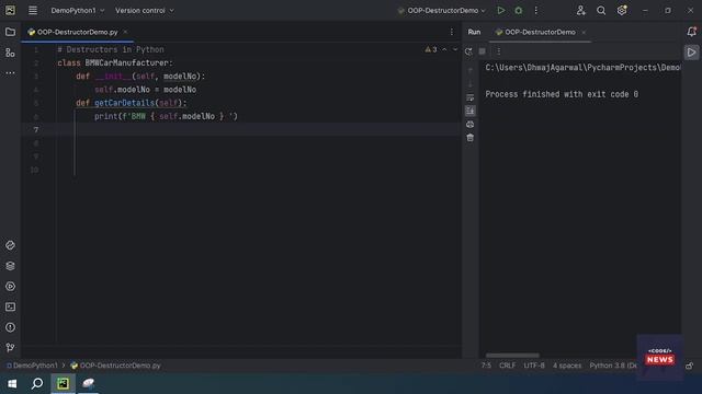 Destructor in Python | OOP in Python | Python Destructor смотреть онлайн
