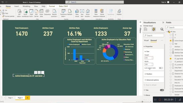 How to create HR Analytics Dashboard by using Power BI in 30 Mins | Microsoft Power BI Dashboard | смотреть онлайн