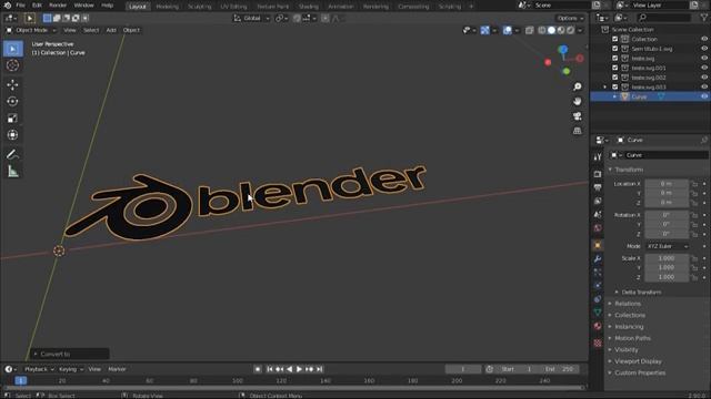 Converter 2D para 3D no Blender 2.9 смотреть онлайн