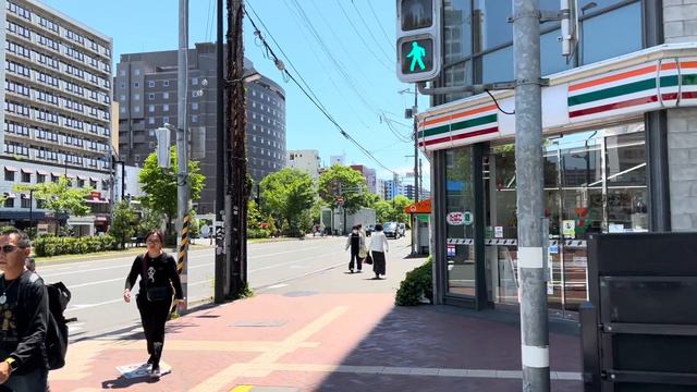 Sapporo Early Summer 2023 Walking Tour - Hokkaido Japan [4K/HDR/Binaural]