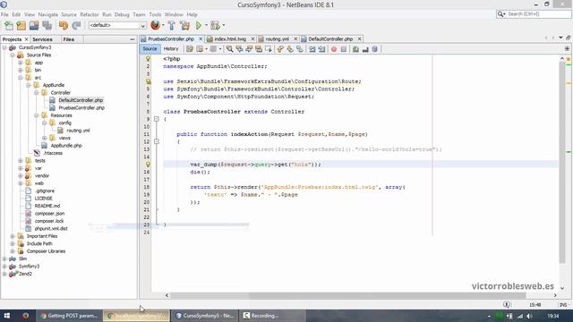 Recoger variables GET y POST en Symfony3 смотреть онлайн