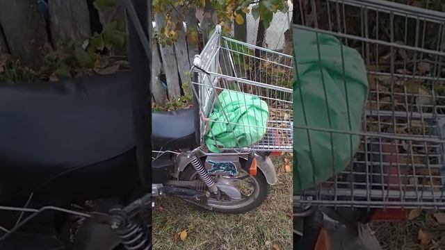 Мопед Динго с корзиной из магазина смотреть онлайн