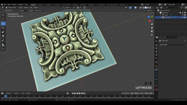 CNC Grayscale image to 3D Modeling in Blender 3.0 смотреть онлайн