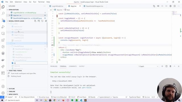 Login Modal Popup - ReactJS, TypeScript Tutorial - #3 Styling Login Modal Inputs смотреть онлайн