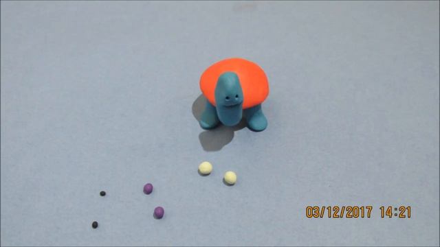 Как сделать черепаху из пластилина.  How To Make A Turtle Out Of Plasticine.
