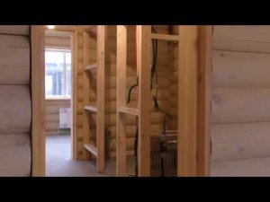 Монтаж каркасной стены (межкомнатной перегородки) в деревянном доме / утепление каркасных стен