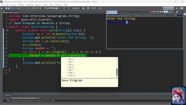 Java program to reverse a string || Top 50+ Java Programs For Coding Interview смотреть онлайн
