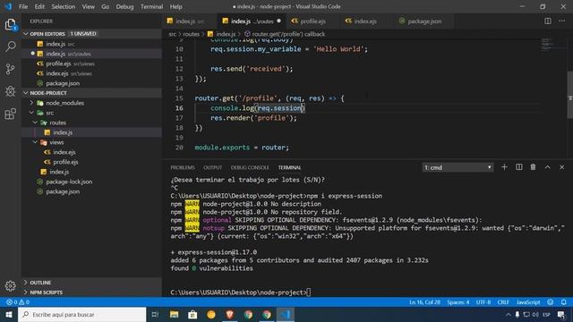 Expressjs sessions & connect-flash | Sessiones en Nodejs y Expressjs смотреть онлайн