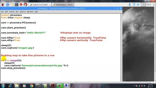 Raspberry Pi :Camera Connection and capturing Images using SPI