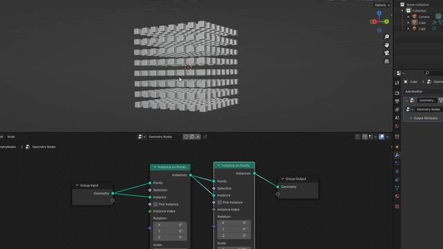 Just default cube, not a geometry nodes tutorial. смотреть онлайн
