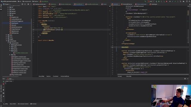Personal Website with React - Making an About Me Section Part 1 смотреть онлайн