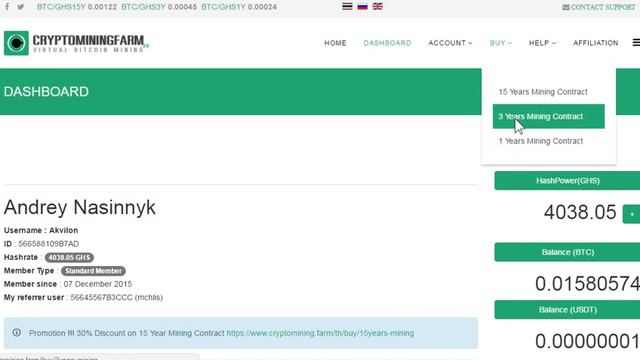 Облачный Майнинг CRYPTOMININGFARM! +50 GHS для СТАРТА