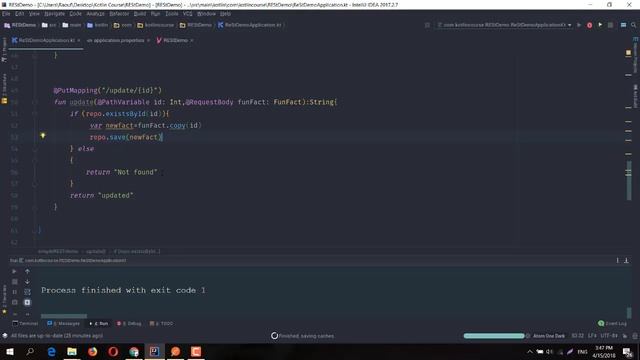 10 CRUD operation in kotlin spring boot - delete смотреть онлайн