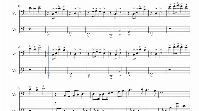 Deltarune - The Legend Cello Duet Sheet Music смотреть онлайн