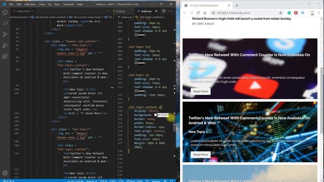 Build A News Website Using HTML, CSS and JavaScript смотреть онлайн