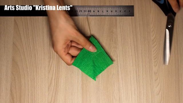 Мастер-класс. Листва из гофрированной бумаги для мака. смотреть онлайн