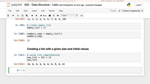 034 - Creating List with given size & initial value in Python смотреть онлайн