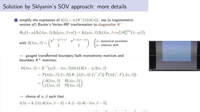 V.Terras: "Correlation functions of open integrable spin chains with unparallel boundary fields" смотреть онлайн