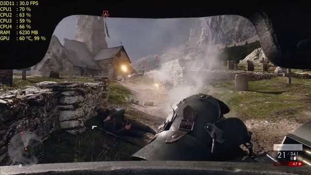 Battlefield 1 (i5 3570 + GTX 660) 1080p Low, Medium, High, Ultra Setting. смотреть онлайн