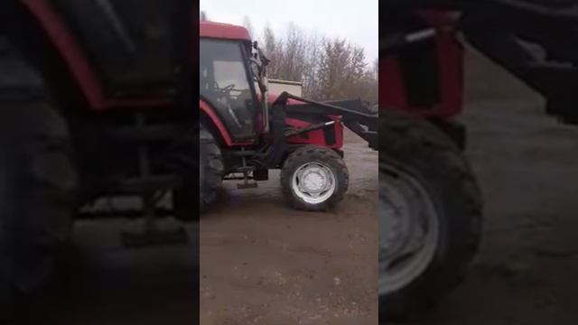 обзор трактора Фотон TD 824 с челюстным ковшом. 82 л.с турбо смотреть онлайн