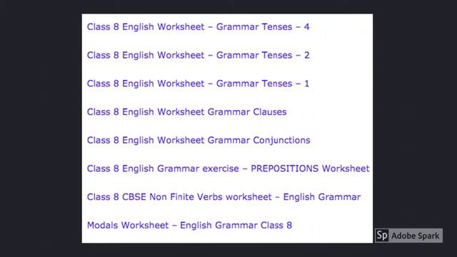 Tenses, Prepositions & Verb Exercises for Class 8 English Grammar смотреть онлайн
