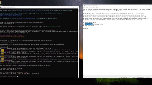 How to install and run Shane VueJS Template in your Computer смотреть онлайн