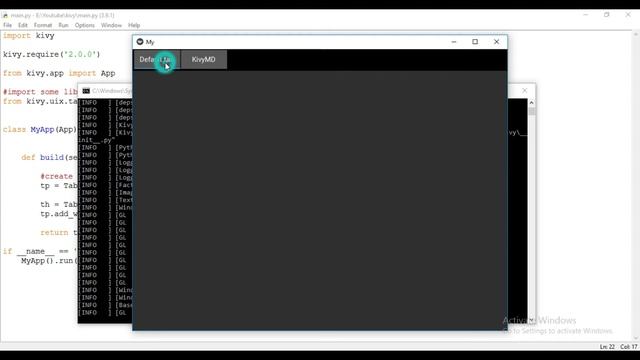 Kivy Tabbed Panel | Kivy Tutorial For Beginner | Kivy 2.0.0