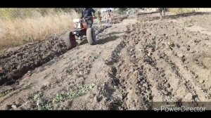 Мотоблок ока,тестируем новый плуг.